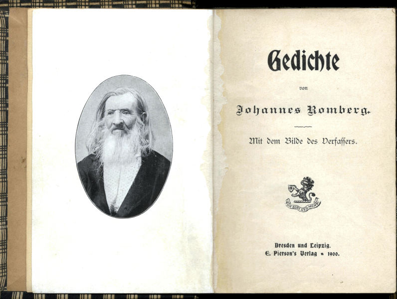Gedichte von Johannes Romberg, Dresden 1900